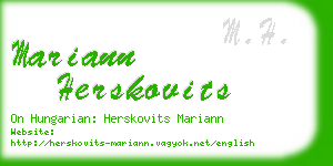 mariann herskovits business card